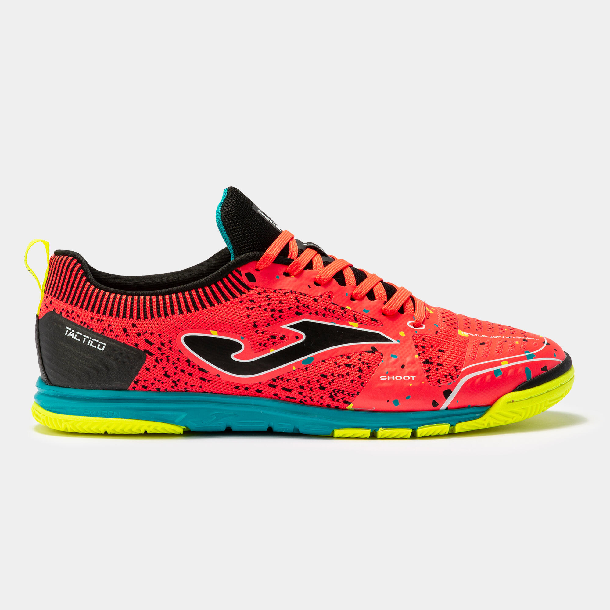 Joma - Chaussures Futsal Adulte Joma Tactico 22 In Corail Turquoise - Chaussures De Futsal - Bleu|orange - 42 - Decathlon