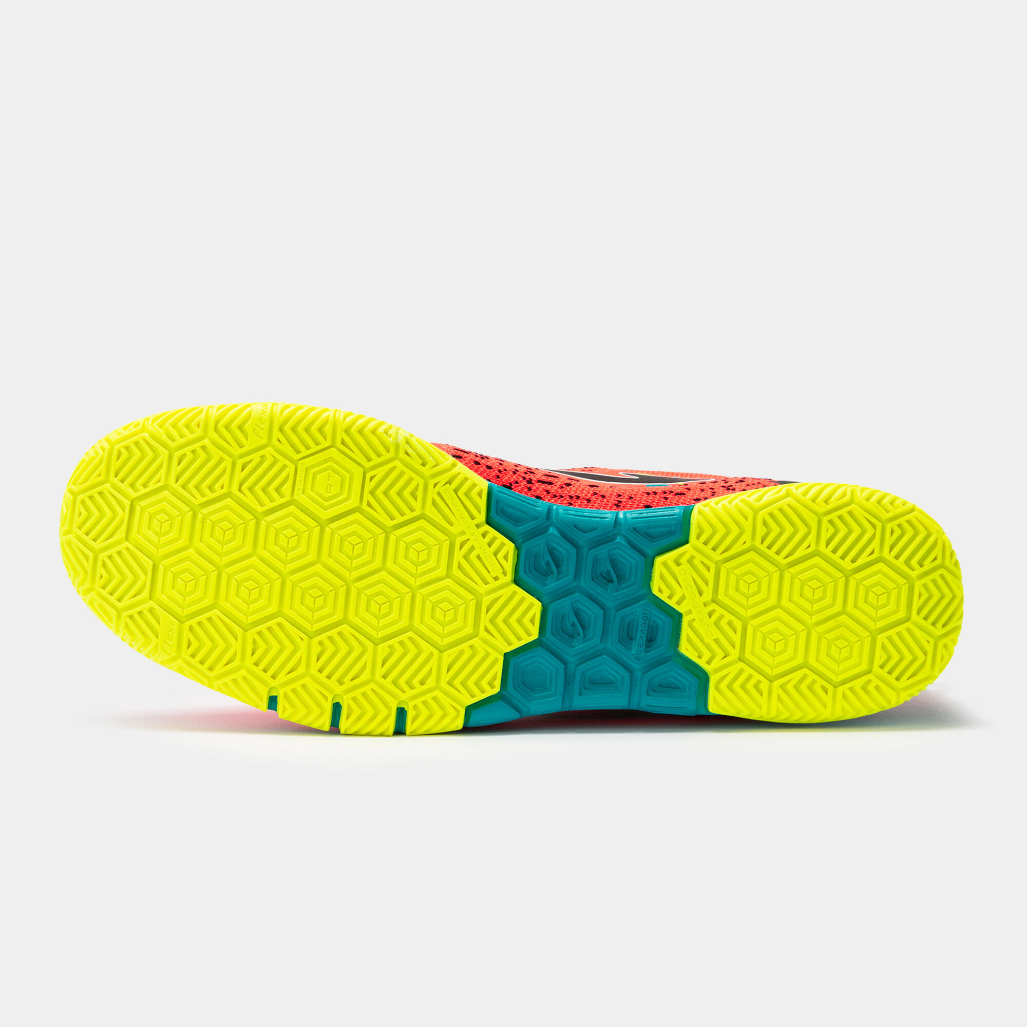 Chaussures futsal Adulte Joma Tactico 22 in corail turquoise 4/5