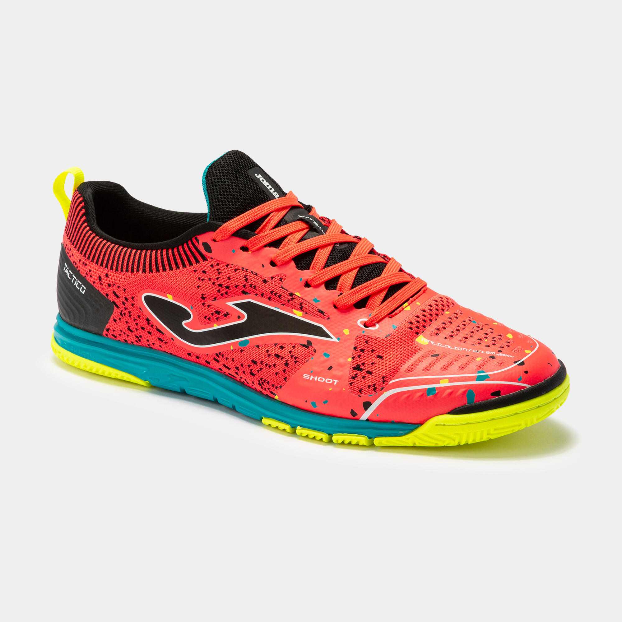 Chaussures futsal Adulte Joma Tactico 22 in corail turquoise 5/5