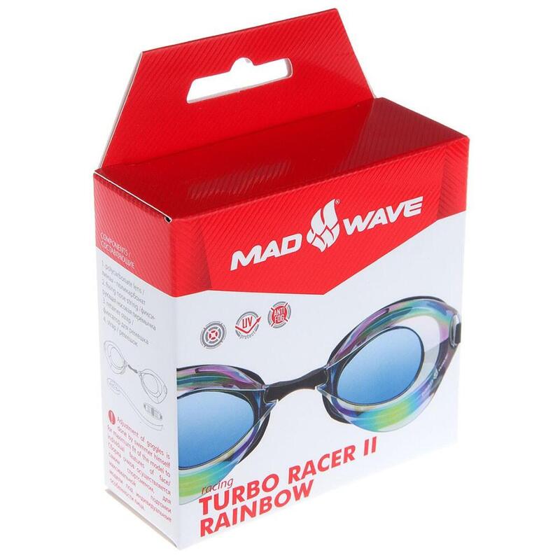 Óculos de natação TURBO RACER II Rainbow Azul