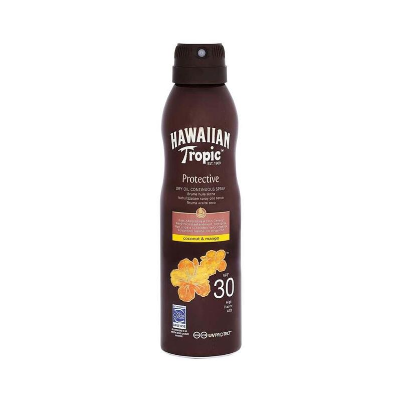 Hawaiian Tropic Óleo de bronzeamento a seco - Névoa protetora SPF 30