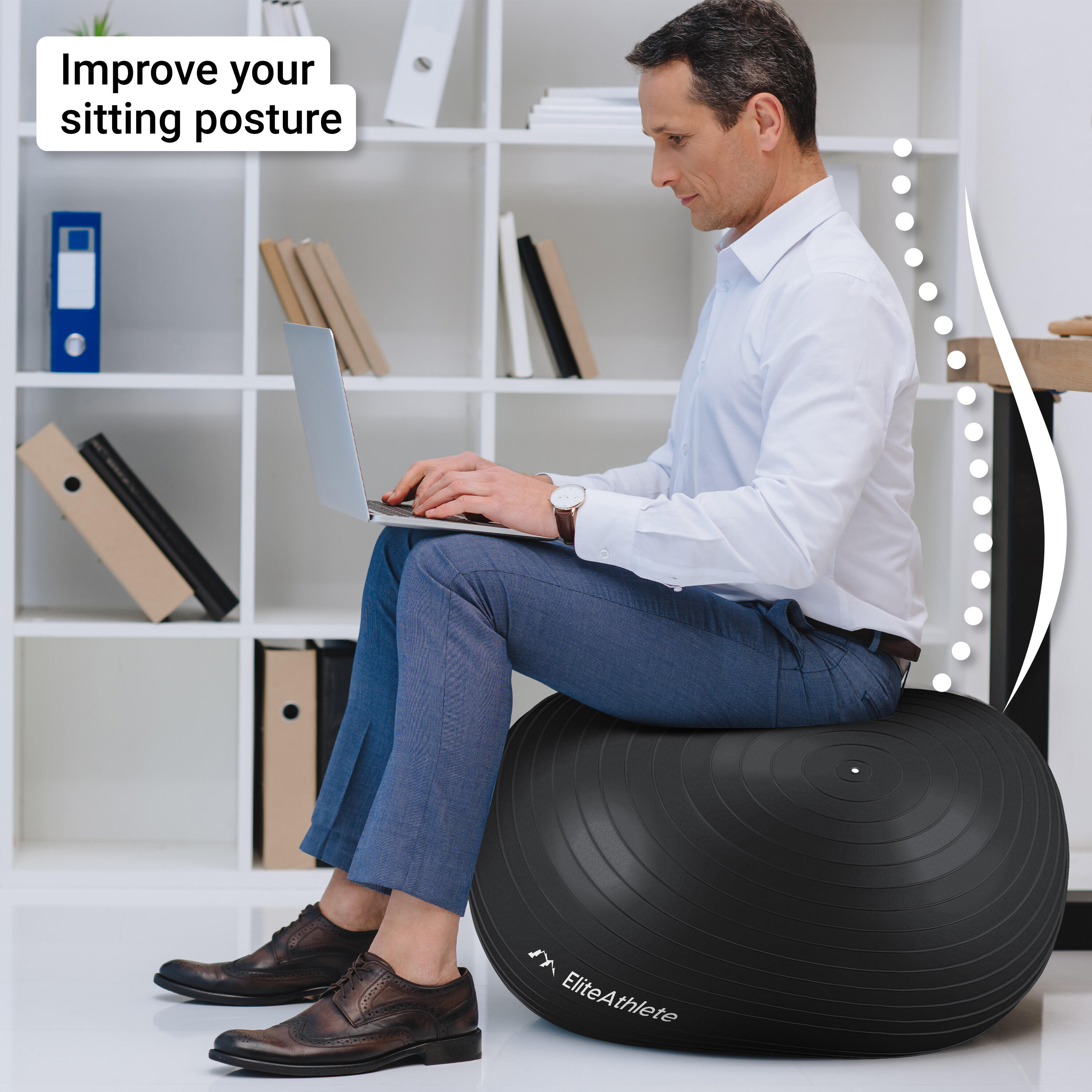 EliteAthlete® Ballon Gym - Fitness Pilates Yoga - Ballon Grossesse 3/7