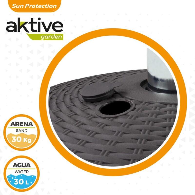 Base para guarda-sol circular antracite Ø41-51 mm Aktive