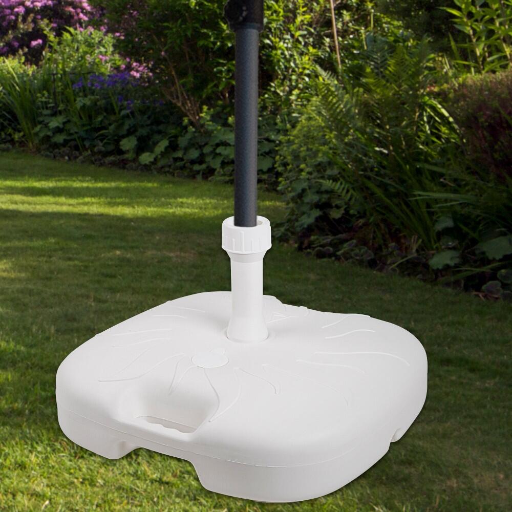 Base cuadrada para sombrilla Ø20/32 mm color blanco Aktive 2/7
