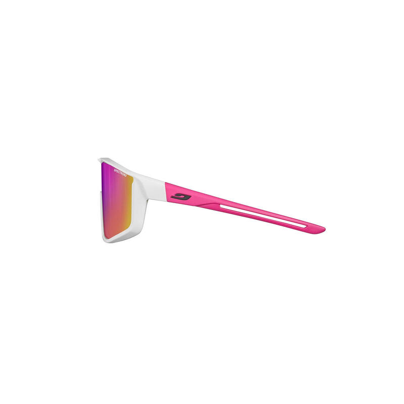 Bikebrille Kids Fury S Spectron 3 matt weiß-glänzend rosa