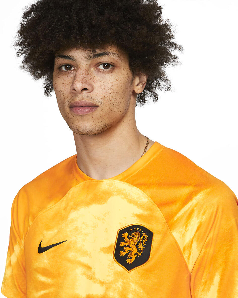 Maglia Nike KNVB Dri-FIT Casa in Arancione/Black Taglia L 4/4