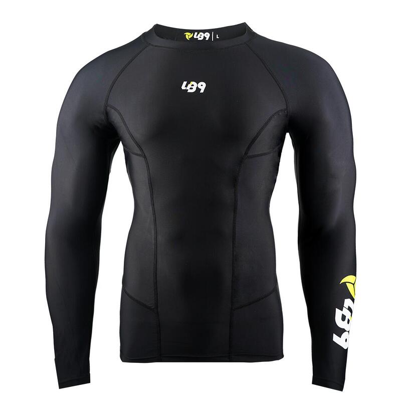 Maglia Anti UV Rashguard per Canoa, Kayak e SUP - Nera