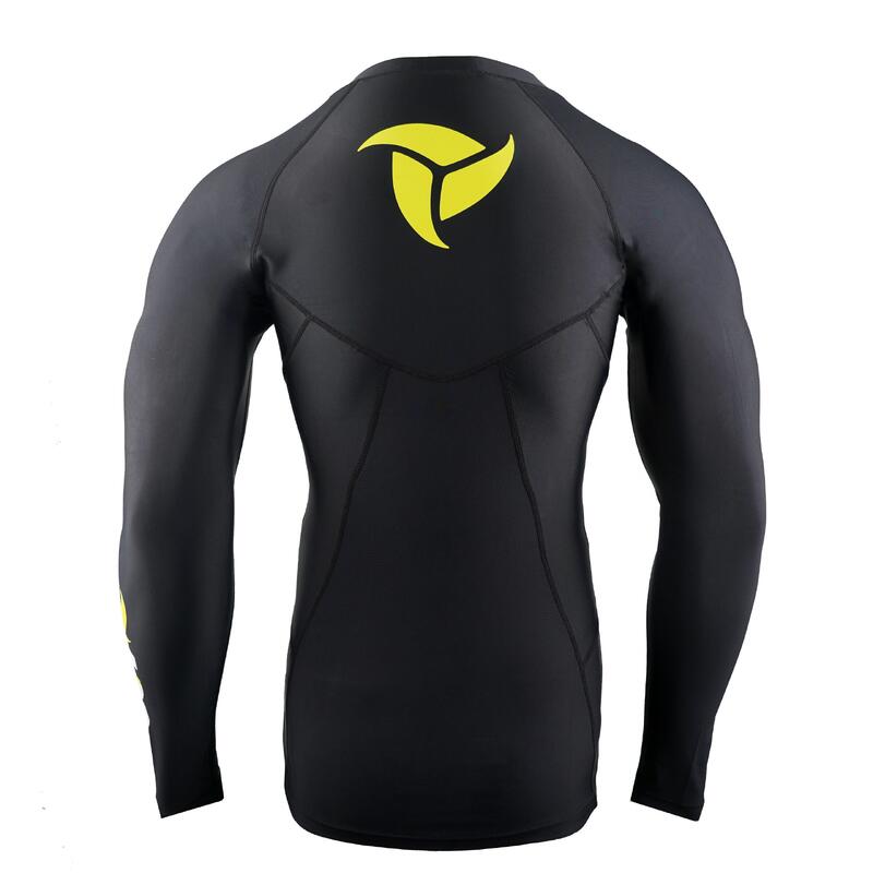 Maglia Anti UV Rashguard per Canoa, Kayak e SUP - Nera