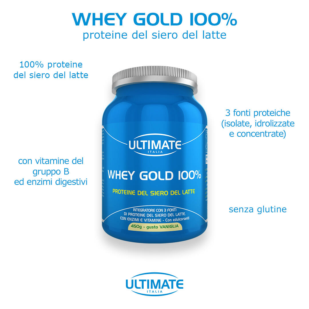 Integratore alimentare - WHEY GOLD 100% VANIGLIA - 450g 7/7