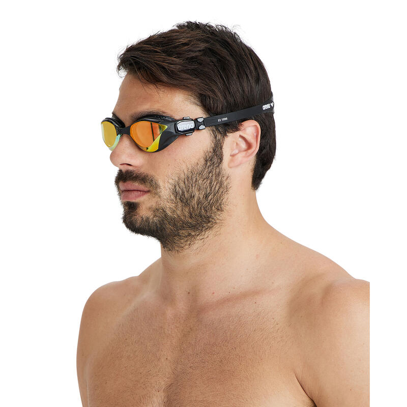 Arena Zwembril Cobra Tri Swipe Mirror Geel/Zwart