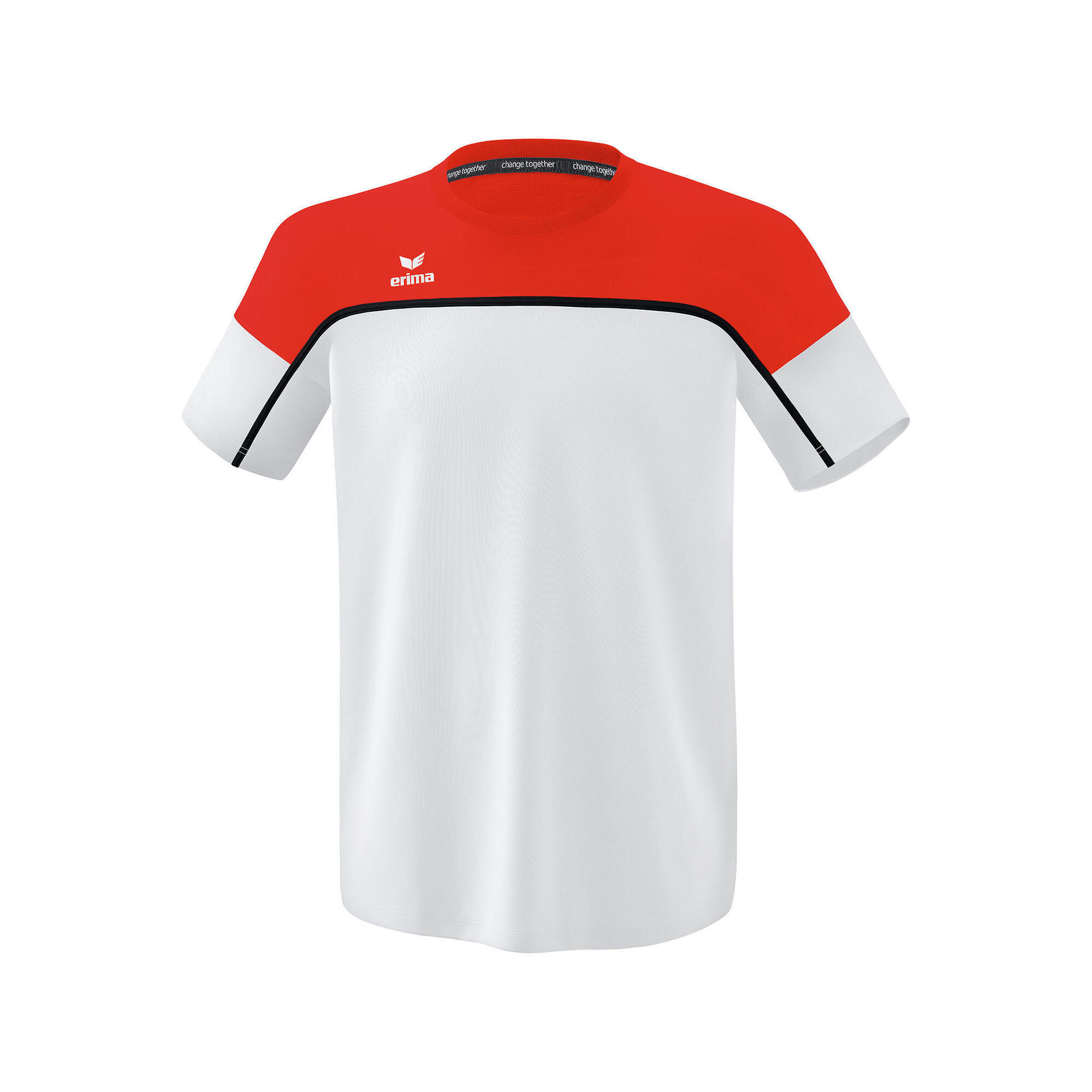 Erima - Maillot Enfant Erima Change - Maillot Manches Courtes - Blanc|rouge - 12 Ans / 152 Cm - Decathlon