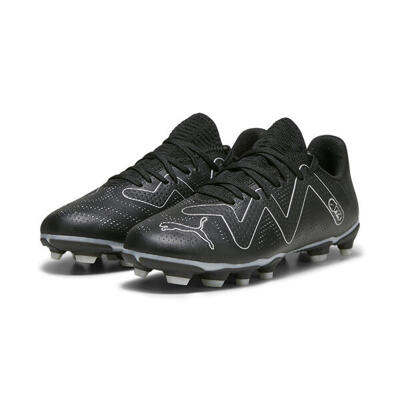 Scarpe da calcio FUTURE PLAY FG/AG da ragazzi PUMA Black Silver Metallic