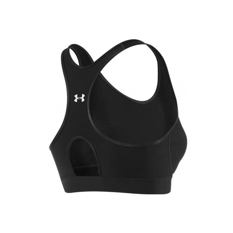 Sujetador Under Armour Mid Keyhole Negro Mujer