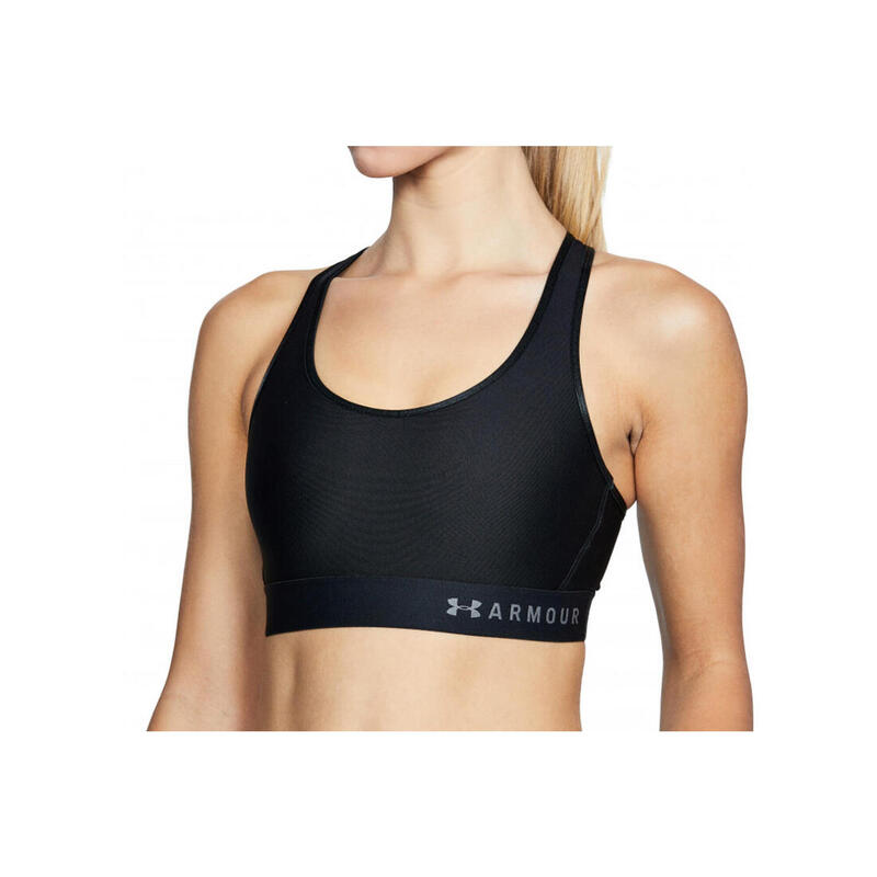 Sujetador Under Armour Mid Keyhole Negro Mujer