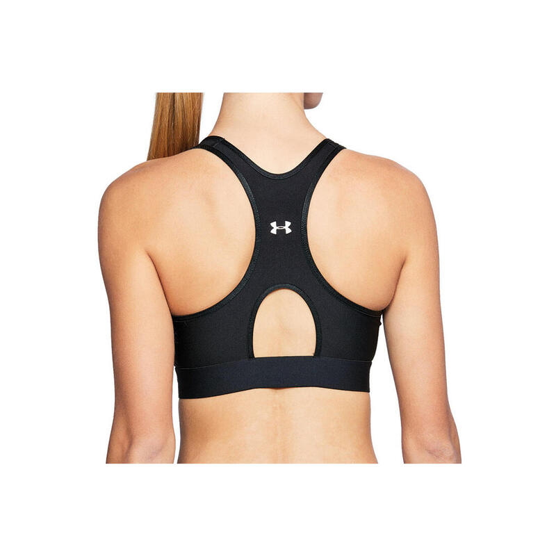 Női sportmelltartó, UA Armour Mid Kehole Bra, fekete