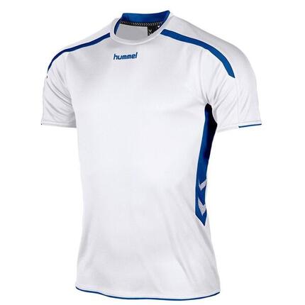 Hummel Preston Maillot Manches Courtes Hommes - Blanc / Royal