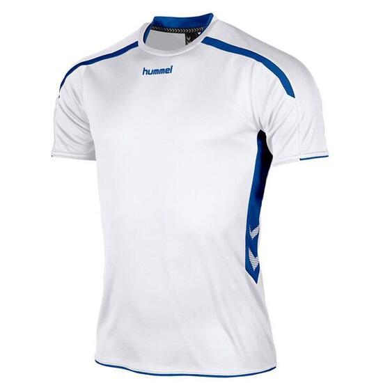 Hummel Preston Maillot Manches Courtes Hommes - Blanc / Royal