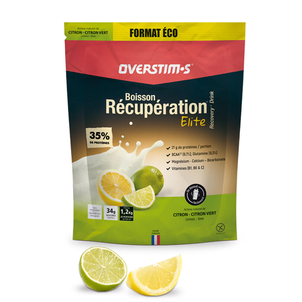 Overstim.s - Boisson Récuperation Elite Citron Citron Vert - 1.2kg - Boisson De Récupération - Decathlon