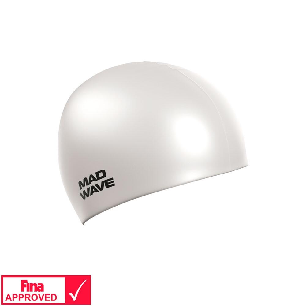 MAD WAVE Touca de natação Intensive Silicone Solid Branco