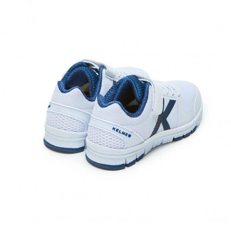 Zapatillas De Niño Kelme K Rookie Elastic Unisex Kids En Color Blanco Y Marino