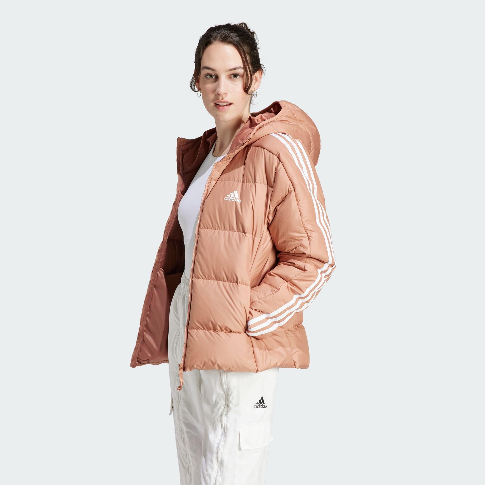 ADIDAS Essentials 3-Stripes Mid Down Hooded Jacket