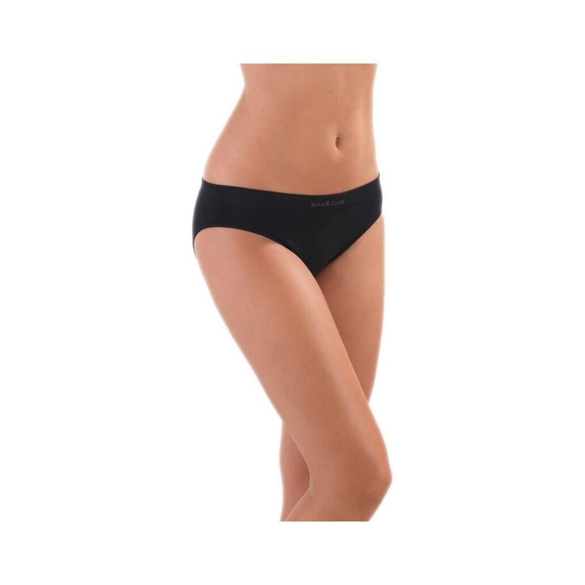 Anaissa - Pack 2 Culotte Sans Couture 3d Comodity - T-shirt Crop Top - Noir - Sm - Decathlon