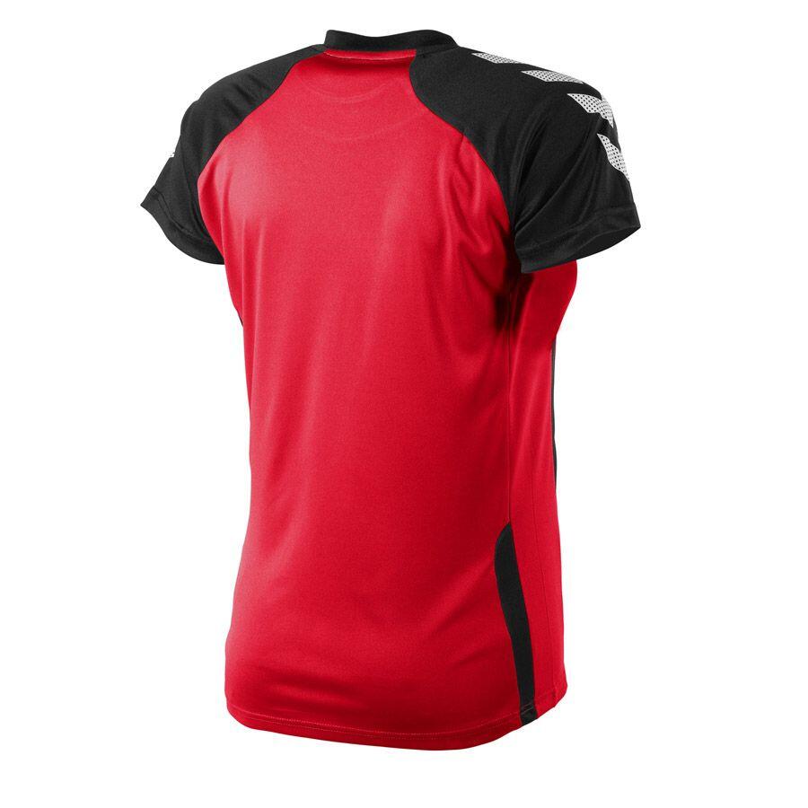 Hummel Aarhus Maillot Manches Courtes Femme - Rouge / Noir - S 4/6