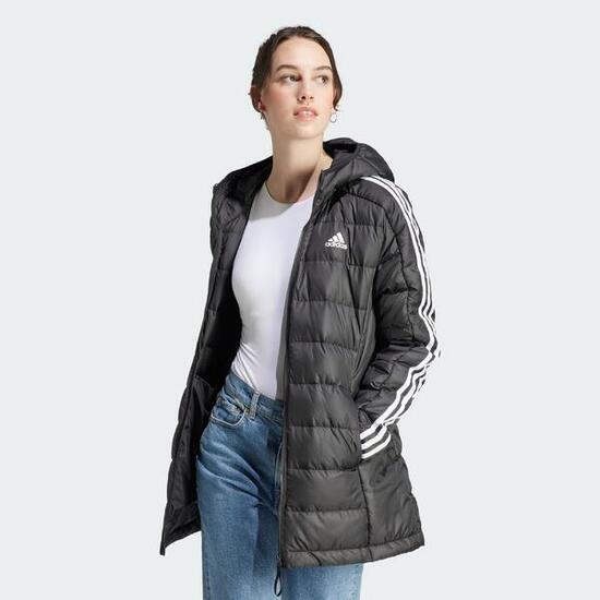 Parka à capuche en duvet léger Essentials 3 bandes