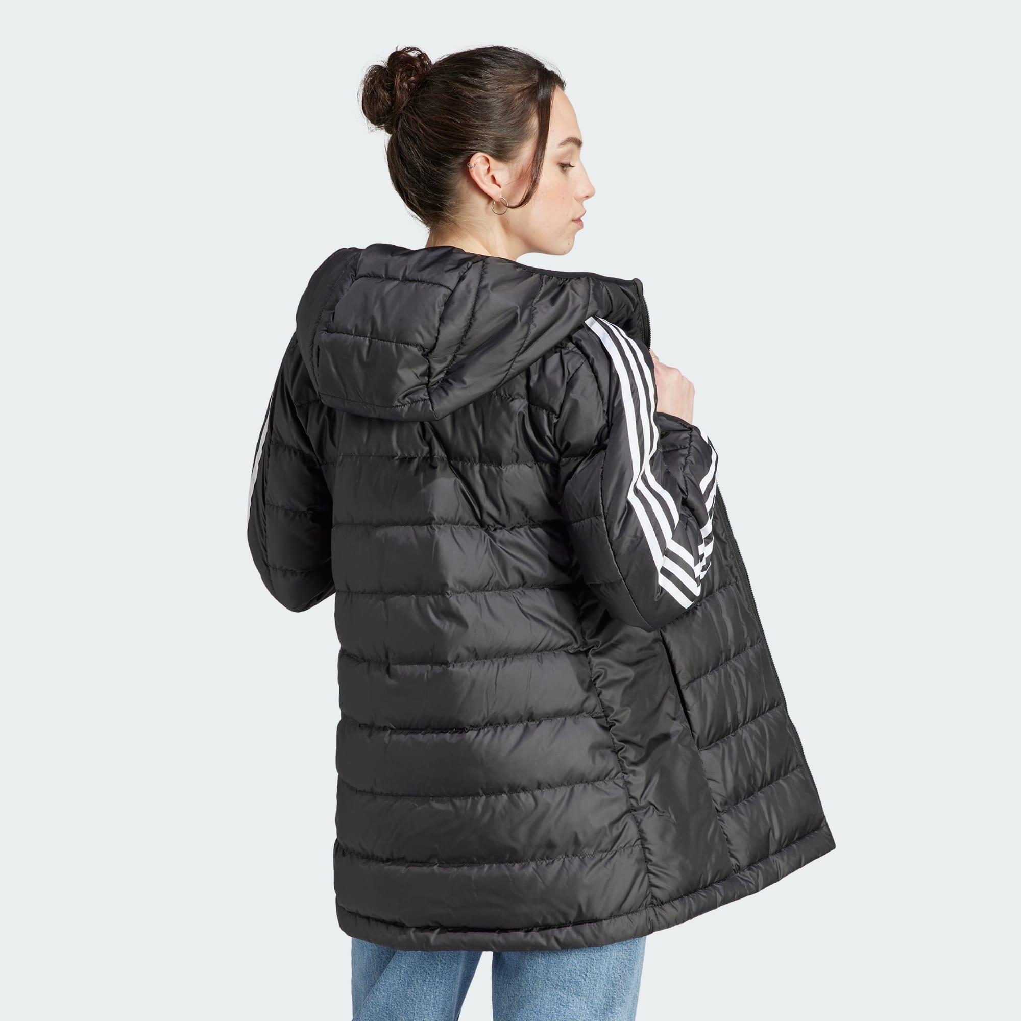 Parka Essentials 3-Stripes Light Down Hooded 3/5