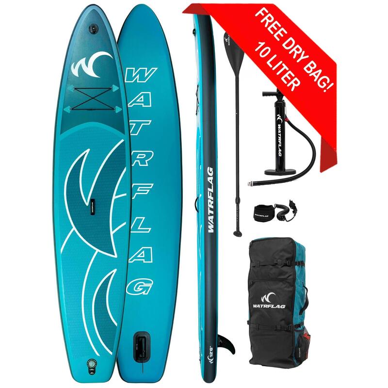 Stand Up Paddle Board gonfiabile Arrow 380 cm, Mare blu, SET+BORSA ASCIUTTA