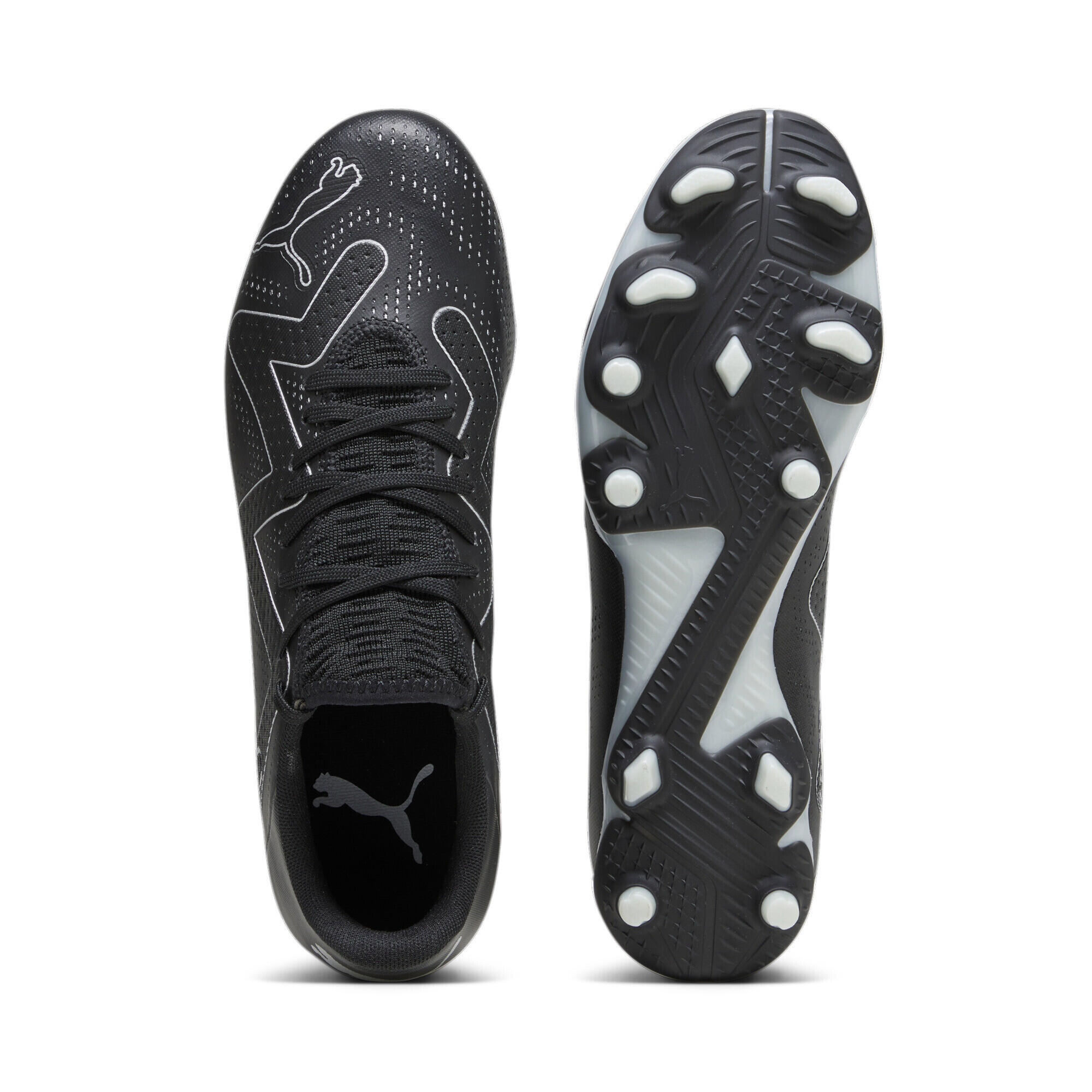 FUTURE PLAY FG/AG Fußballschuhe Herren PUMA Black Silver Metallic 6/7