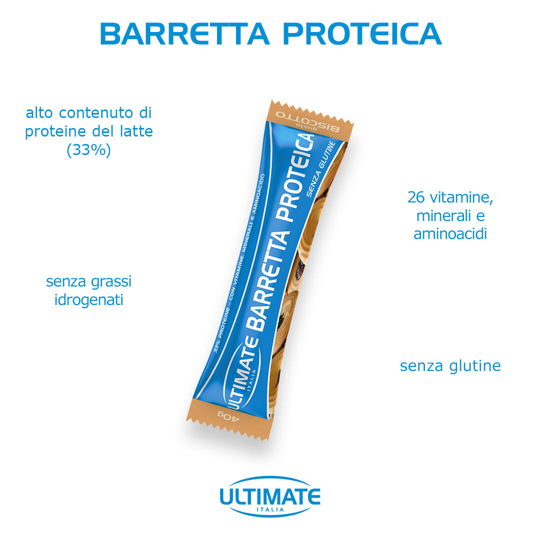 Integratore alimentare - BARRETTA PROTEICA BISCOTTO -  40g 4/6