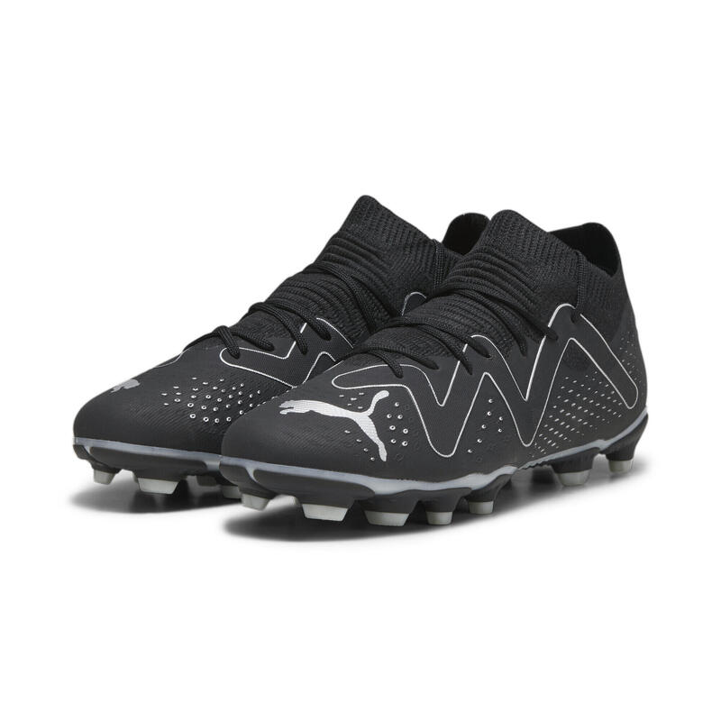 FUTURE MATCH FG/AG voetbalschoenen voor jongeren PUMA Black Silver Metallic