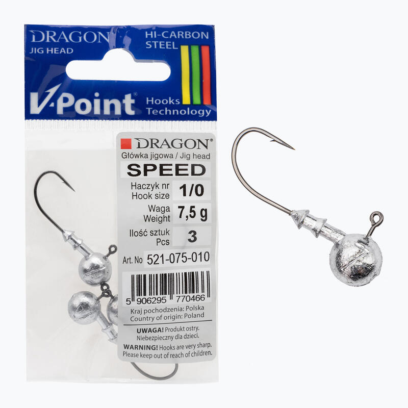 DRAGON V-Point Speed jig fej 7,5g 3 db.