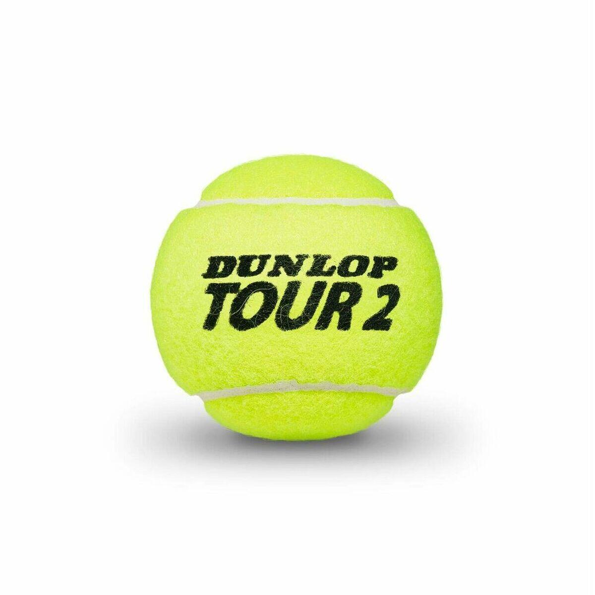 Lot de 3 balles de tennis Dunlop tour brilliance 2/3