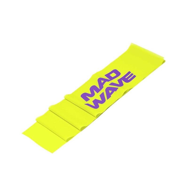 Banda Elástica de resistencia MAD WAVE Amarilla 0.2mm Resistencia mínima