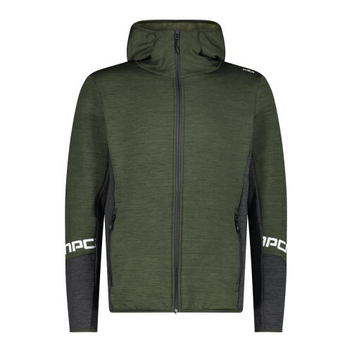 CMP Stretch Performance Fleece-Jacke Unlimitech mit Kapuze für Herren