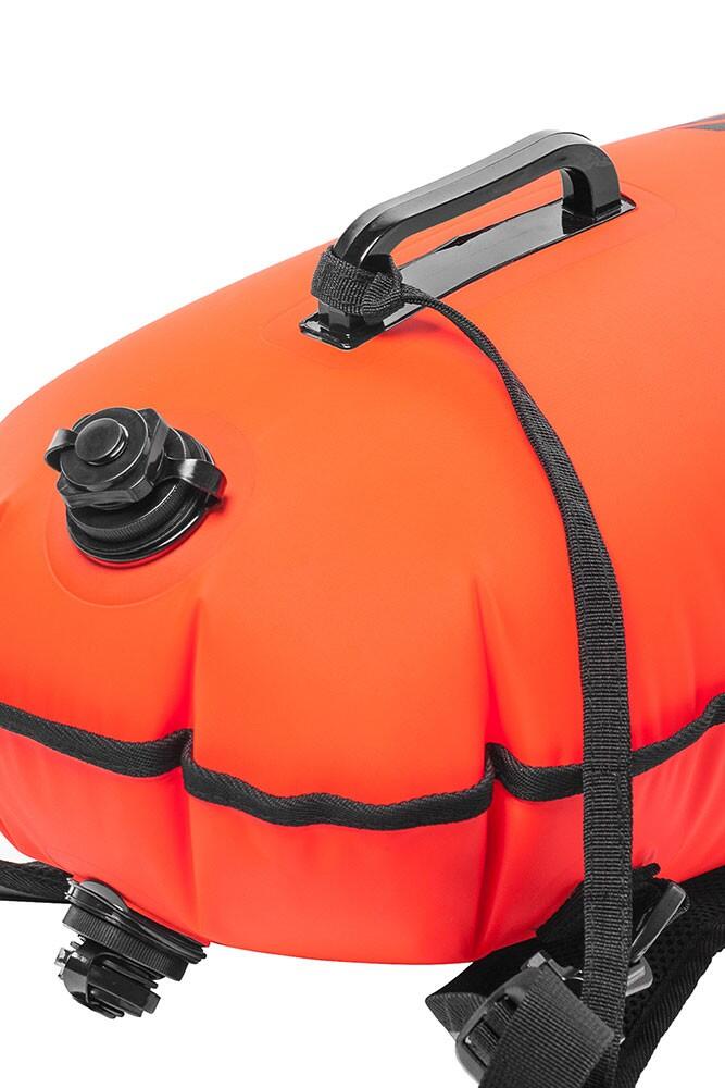 Bóia insuflável para natação em águas abertas DRY BAG Laranja 4/6
