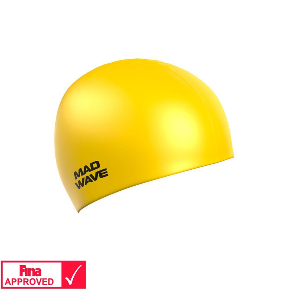 MAD WAVE Intensive Silicone Swim Cap Yellow