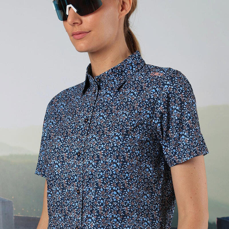 CMP Kurzarm-Bluse mit Muster für Damen