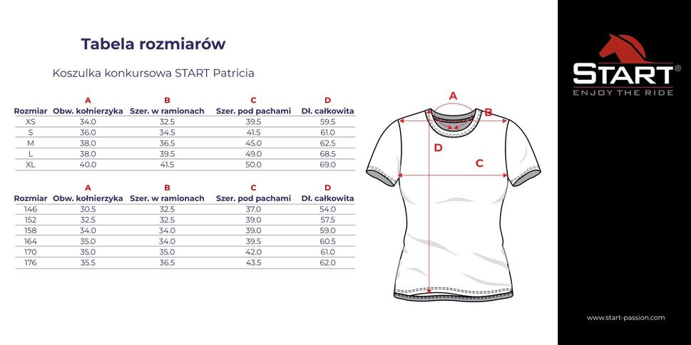 Koszulka konkursowa jeździecka damska START Patricia