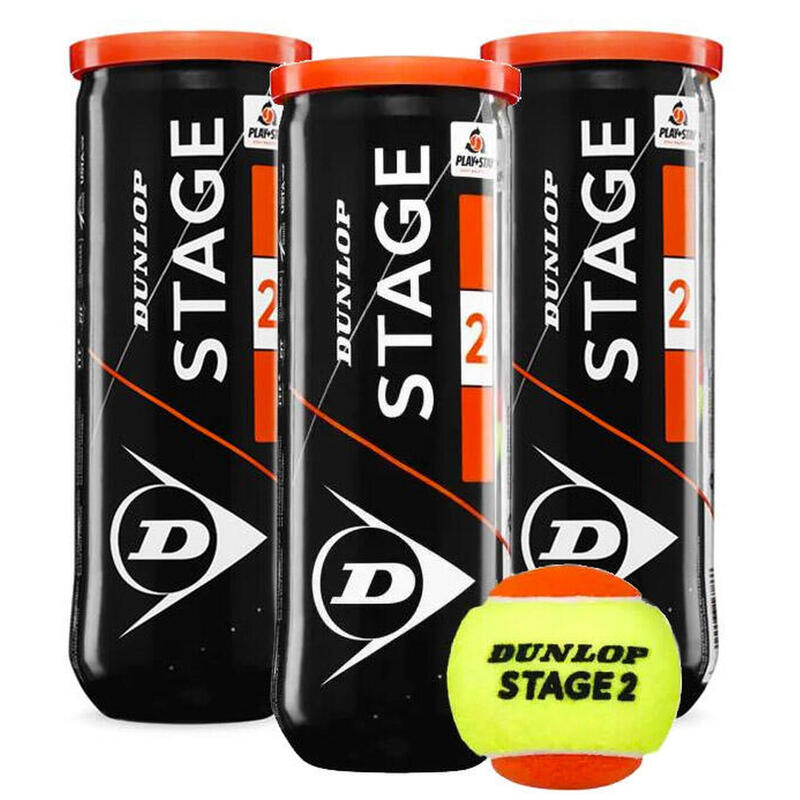 Dunlop Stage 2 Orange 3 TennisBälle 3 Pack