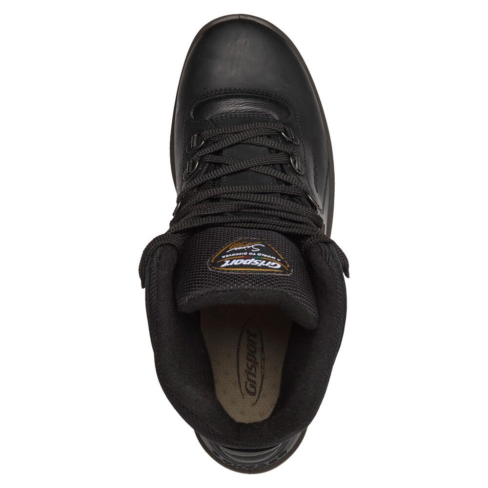 Gri Sherpa Heren leren mid wandelschoenen Black 4/5