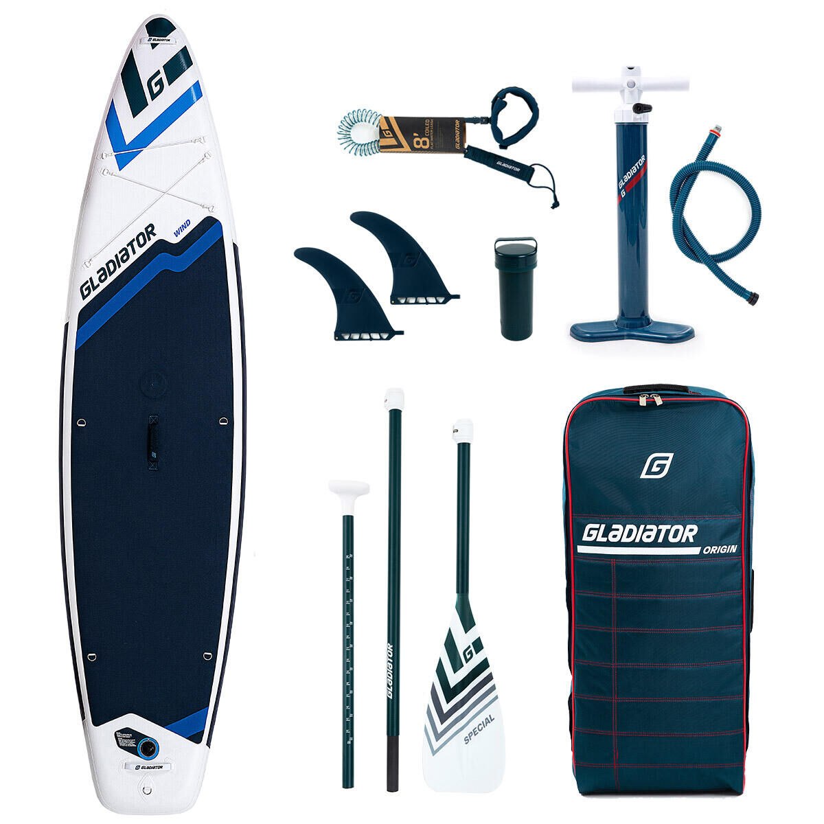 GLADIATOR Gladiator 4 in 1 Wind 11'6 X 34" x 5.9" Wind SUP - Kayak - Paddle Board