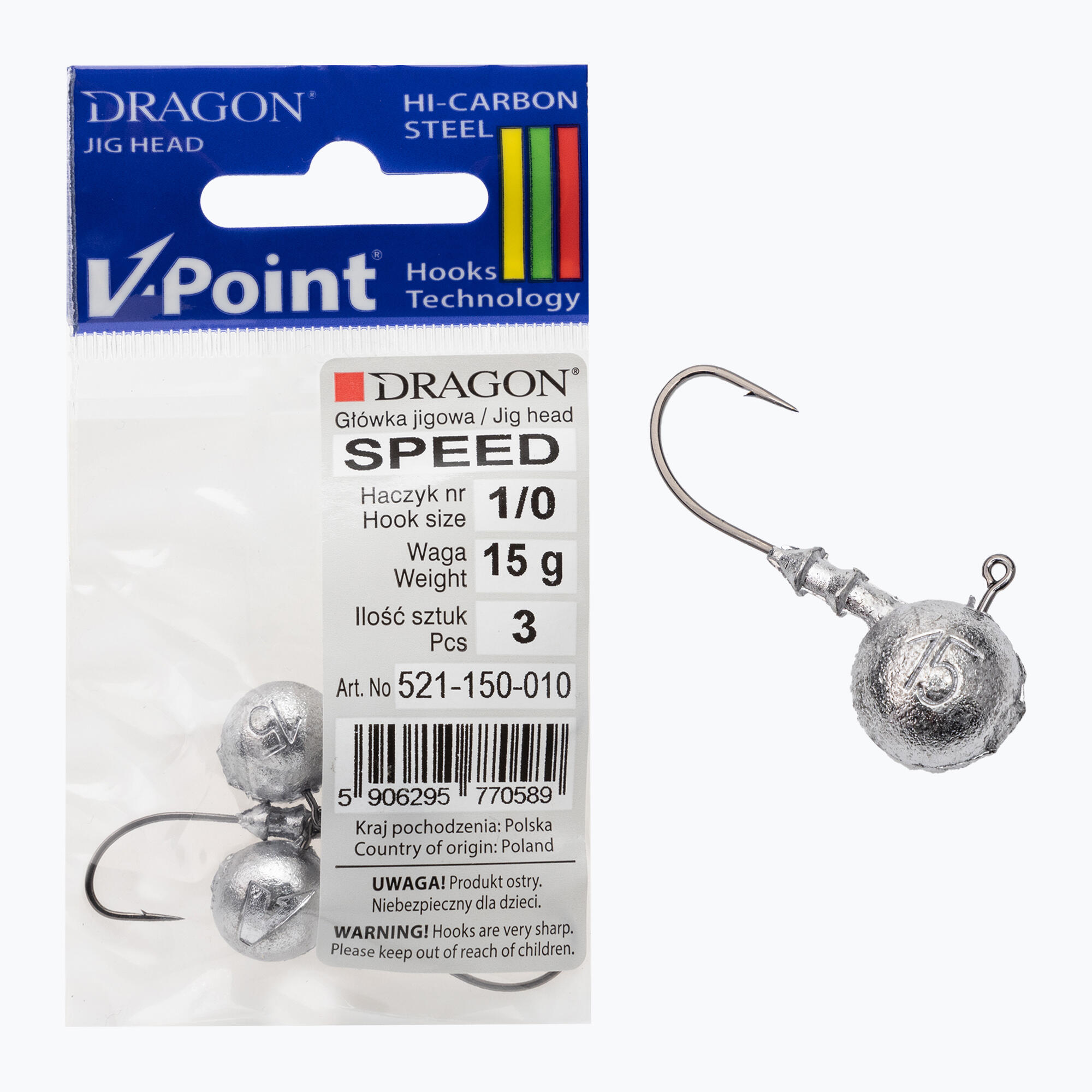 Têtes Plombées Dragon Viper – 3g à 30g, Hameçon Ultra Piquant – Pour Pêche Au Leurre Souple (LS) - 14