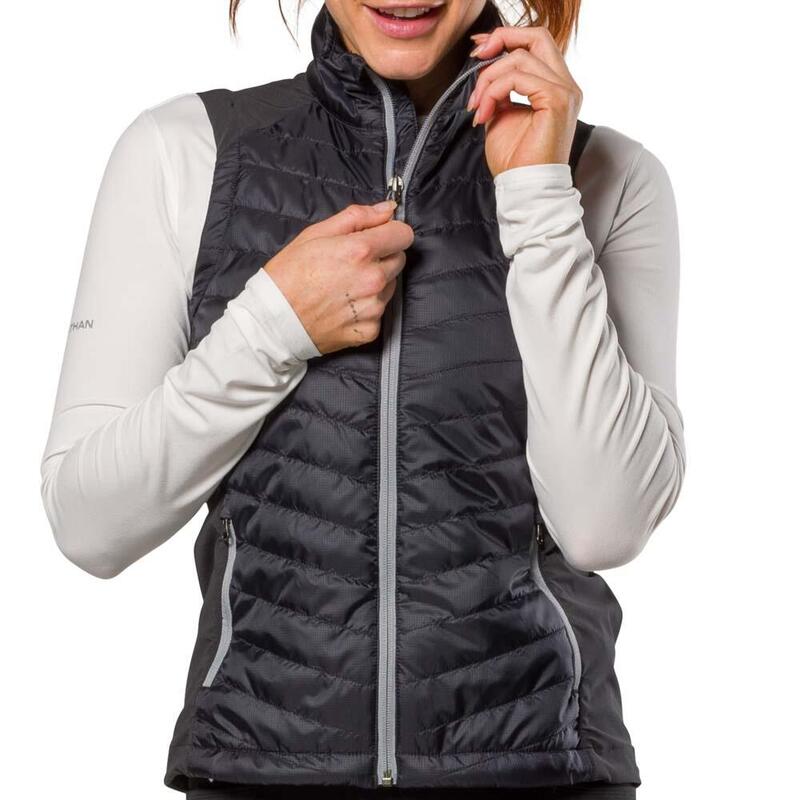 Hybride Vest voor dames - Hardlopen - Navigator GRIJS