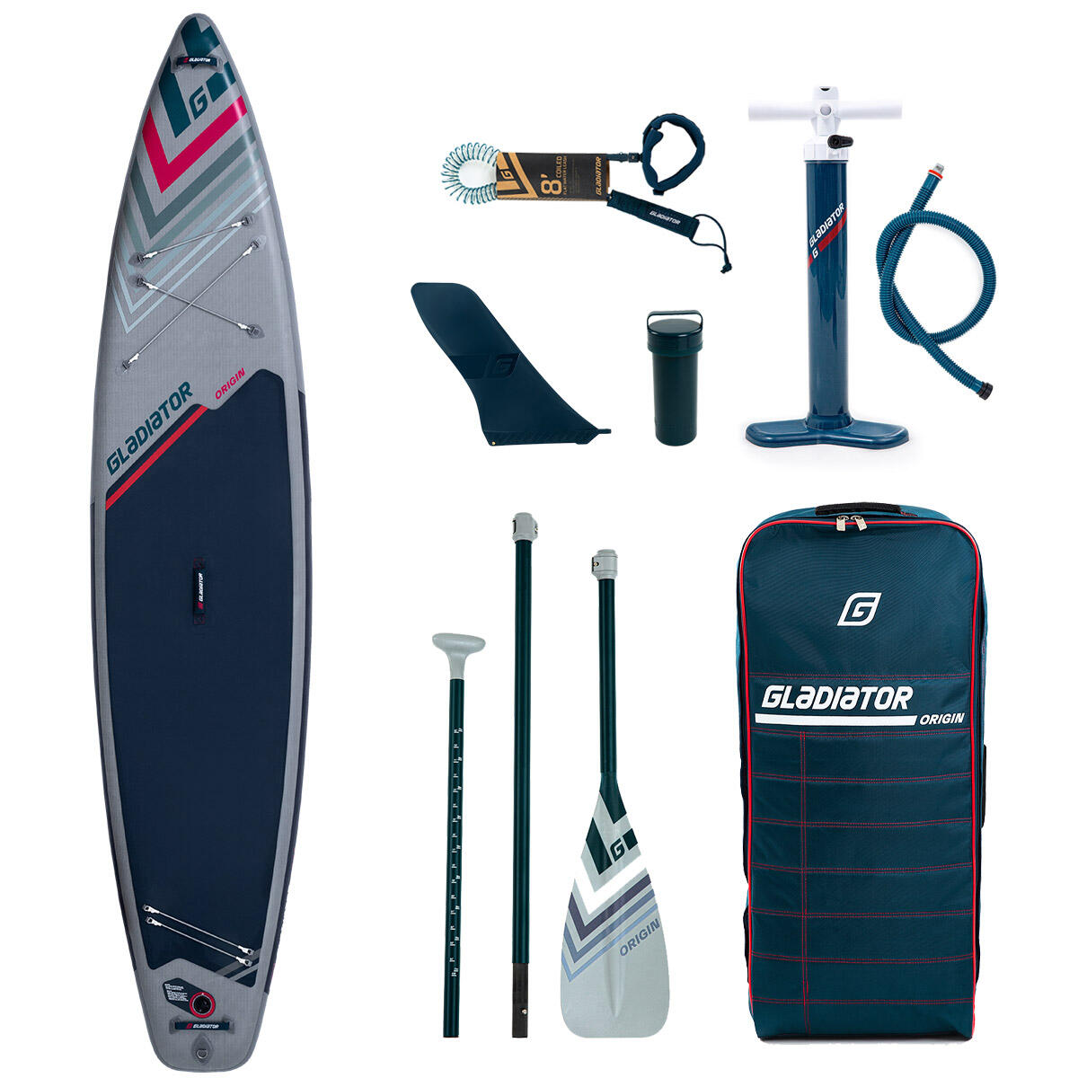 GLADIATOR Gladiator Origin Touring 12'6 x 32” x 5.9” Touring Paddle Board For Stability