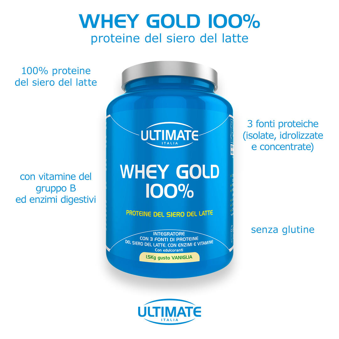 Integratore alimentare - WHEY GOLD 100% VANIGLIA - 1,5 Kg 7/7