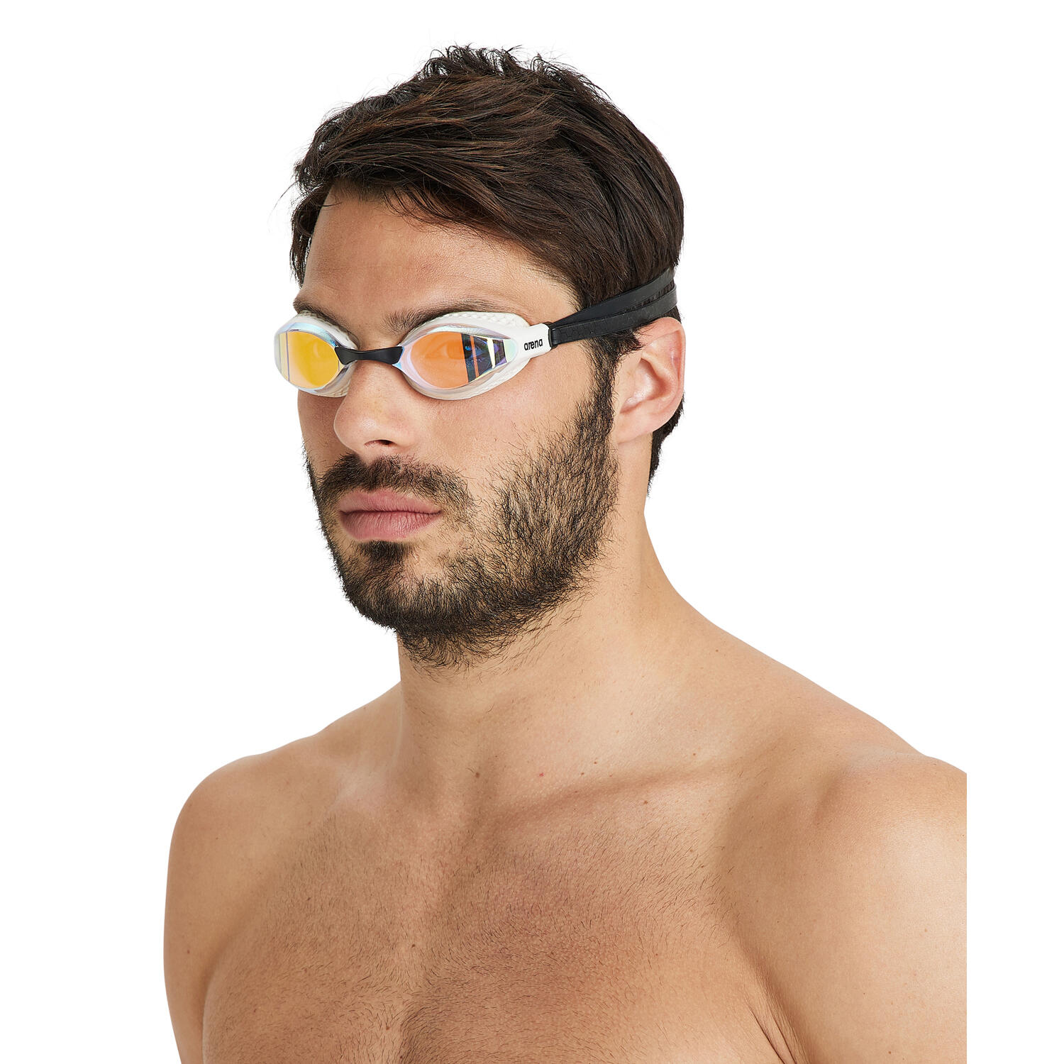Arena Airspeed Mirrored Goggles - Yellow Copper / White 5/5
