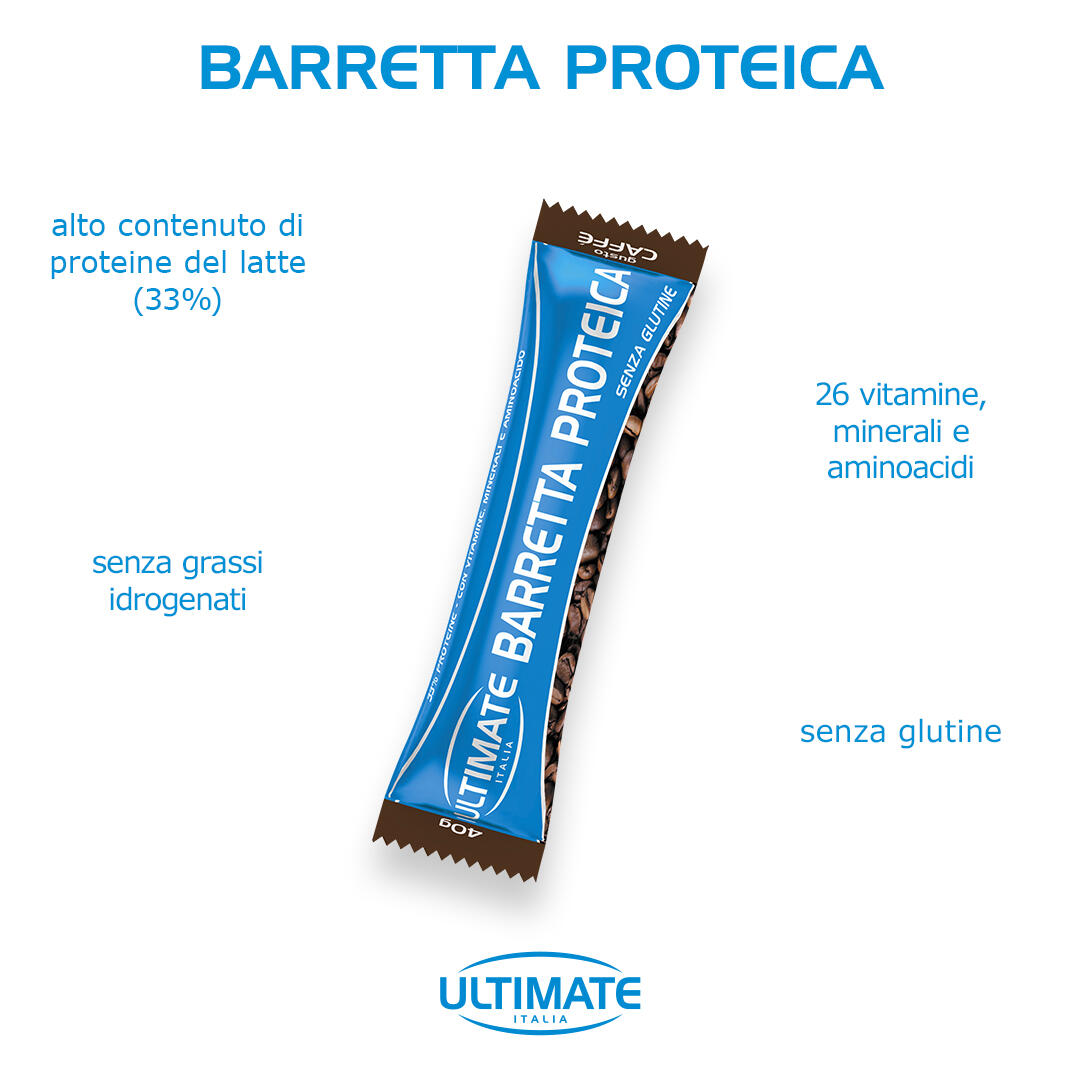 Integratore alimentare - BARRETTA PROTEICA CAFFE' - 40g 4/6